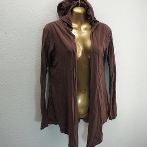 Lucy activewear brown hooded cardigan size M